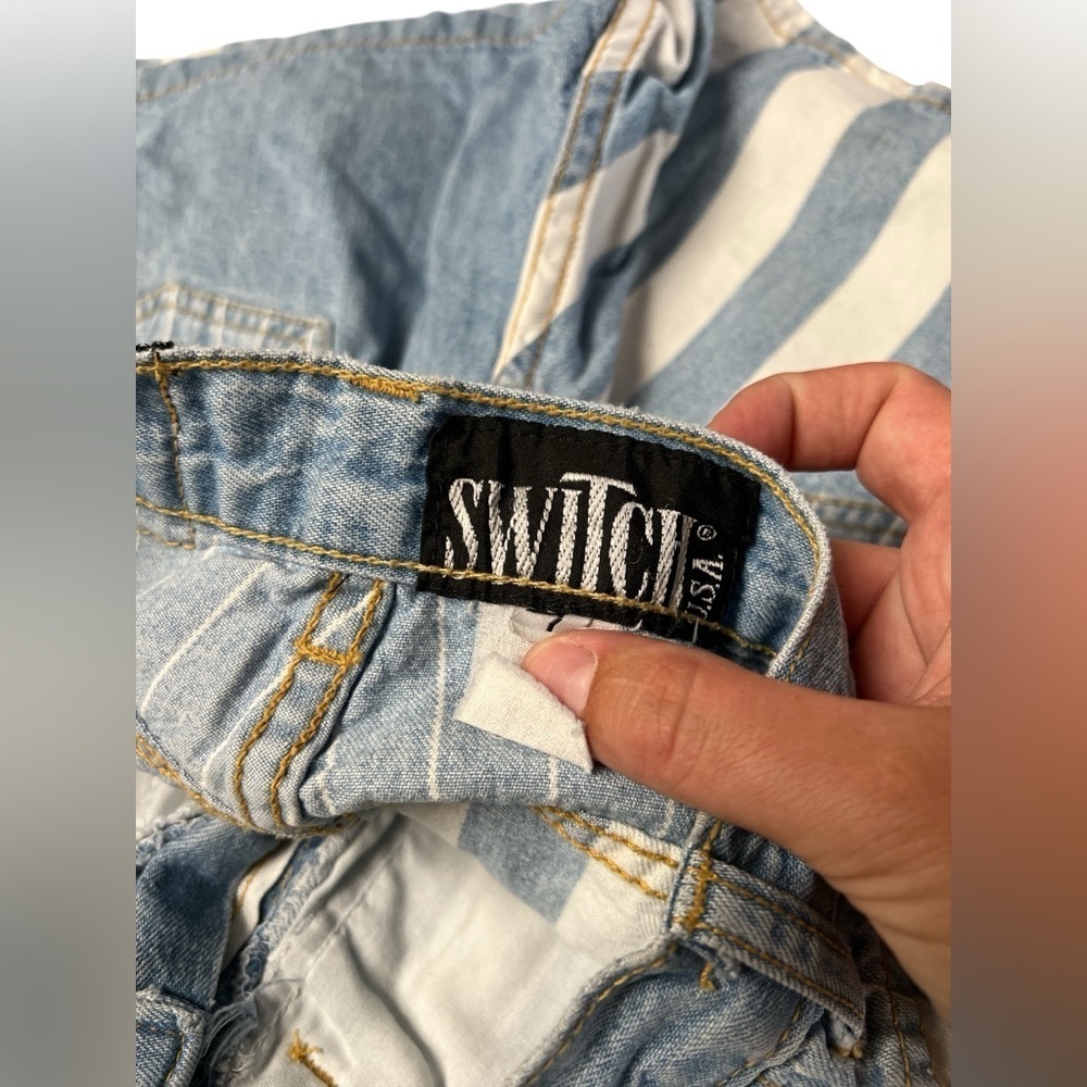 Switch vintage denim striped jean high rise shorts - Picture 5 of 5